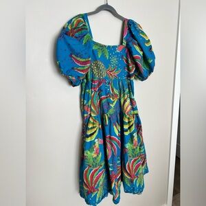 Farm Rio - Puff Sleeve Midi Dress